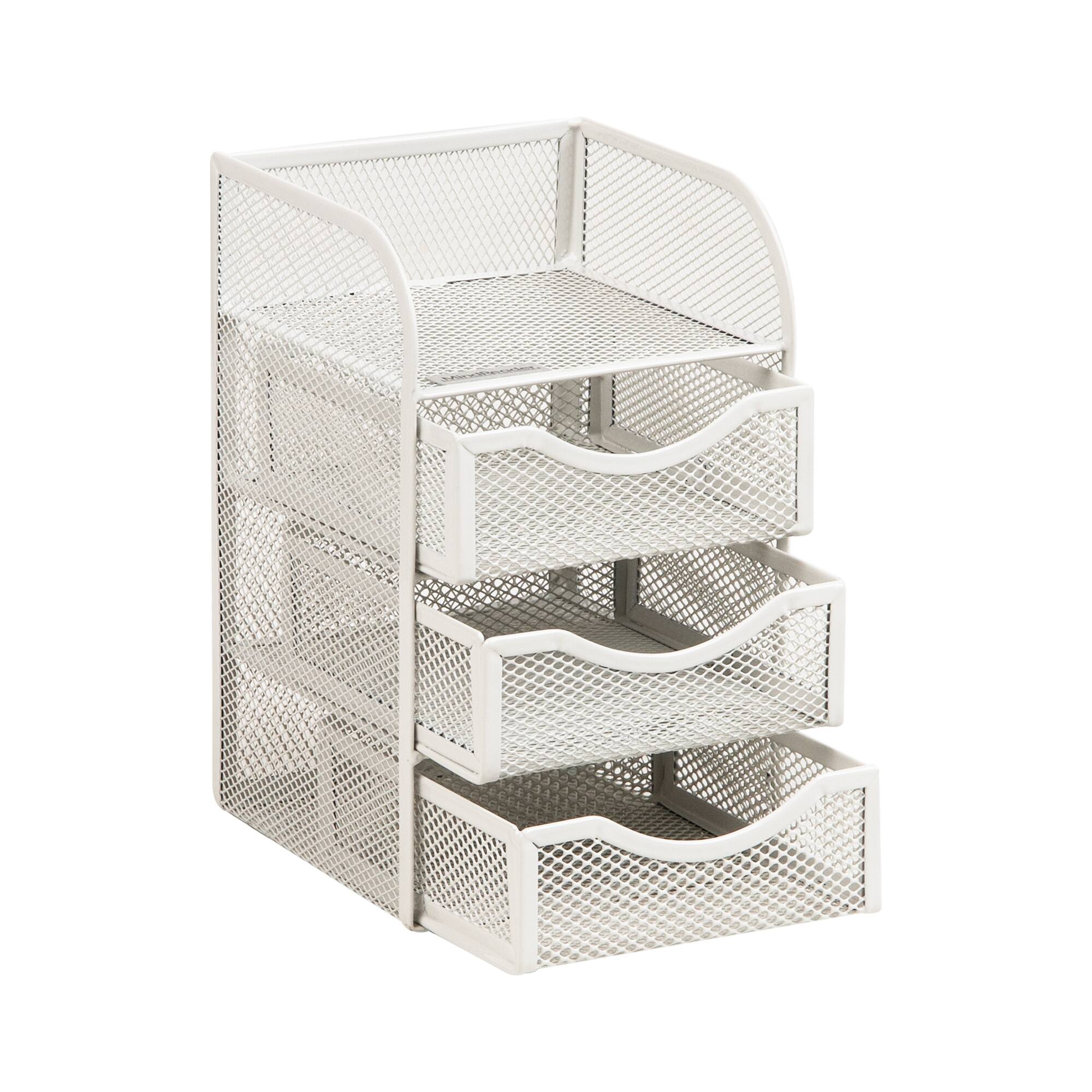 Mind Reader 3 Drawers Mini Desk Office Supplies Organizer